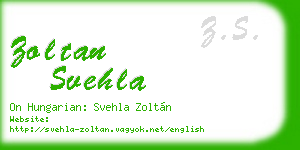 zoltan svehla business card